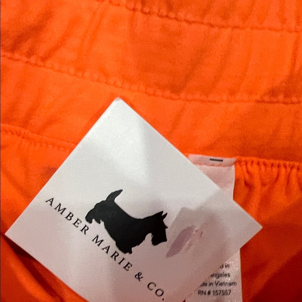 Women's Orange Athletic Shorts - Picture 3 of 3